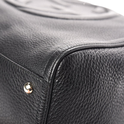 Gucci Pebbled Calfskin Medium Soho Shoulder Bag Black 10 of 12