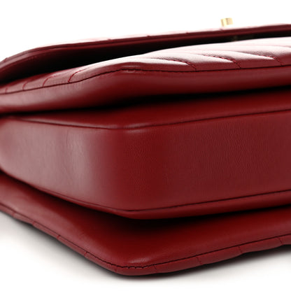 Chanel Lambskin Chevron Quilted Medium Trendy CC Dual Handle Flap Bag Red 8 of 9