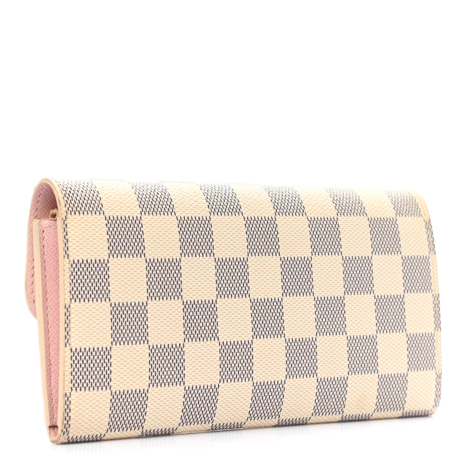 Louis Vuitton Damier Azur Emilie Wallet Rose Ballerine 3 of 9