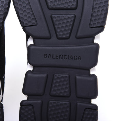 Balenciaga Neoprene Knit Allover Logo Bi-Color Sole Womens Speed Sneakers 41 Black White 10 of 10