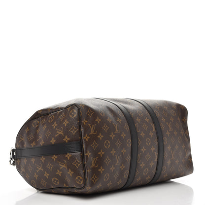 Louis Vuitton Monogram Macassar Keepall Bandouliere 45 5 of 8