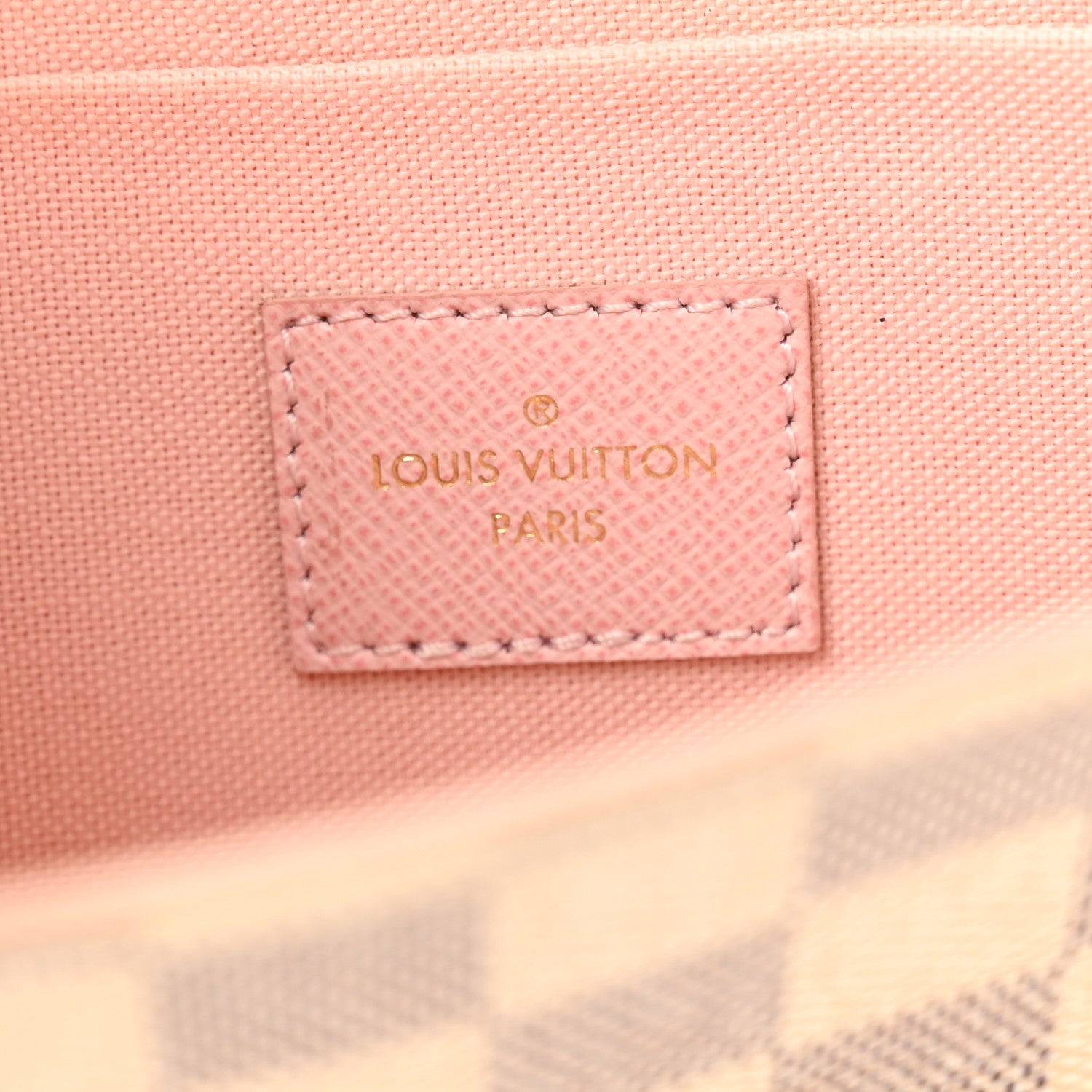 Louis Vuitton Damier Azur Pochette Felicie Chain Wallet Rose Ballerine 7 of 13