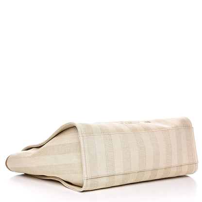 Chanel Mixed Fibers Striped Large Deauville Tote Beige 4 of 10
