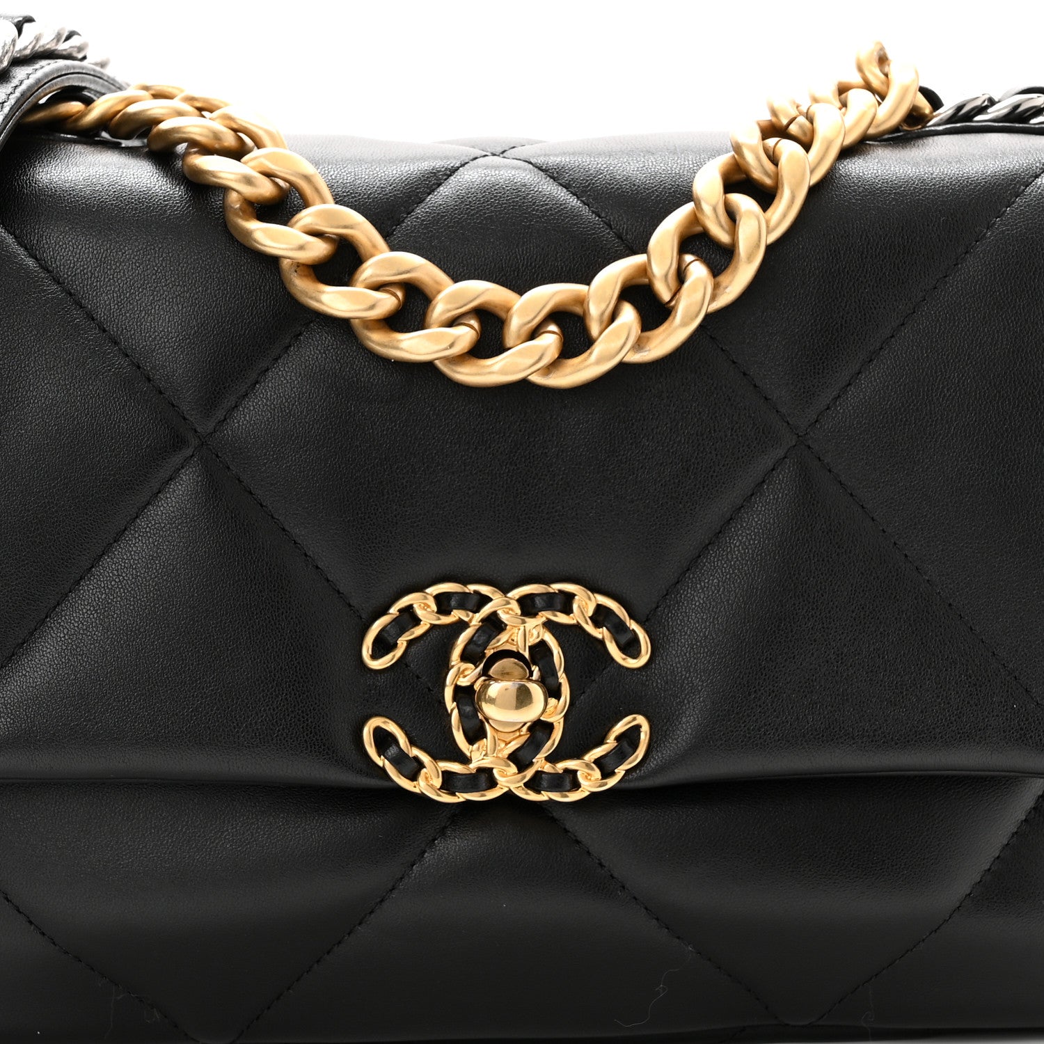 Chanel Lambskin Quilted Medium Chanel 19 Flap Black 8 of 10