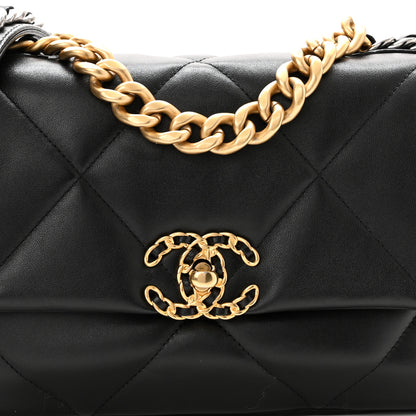 Chanel Lambskin Quilted Medium Chanel 19 Flap Black 8 of 10