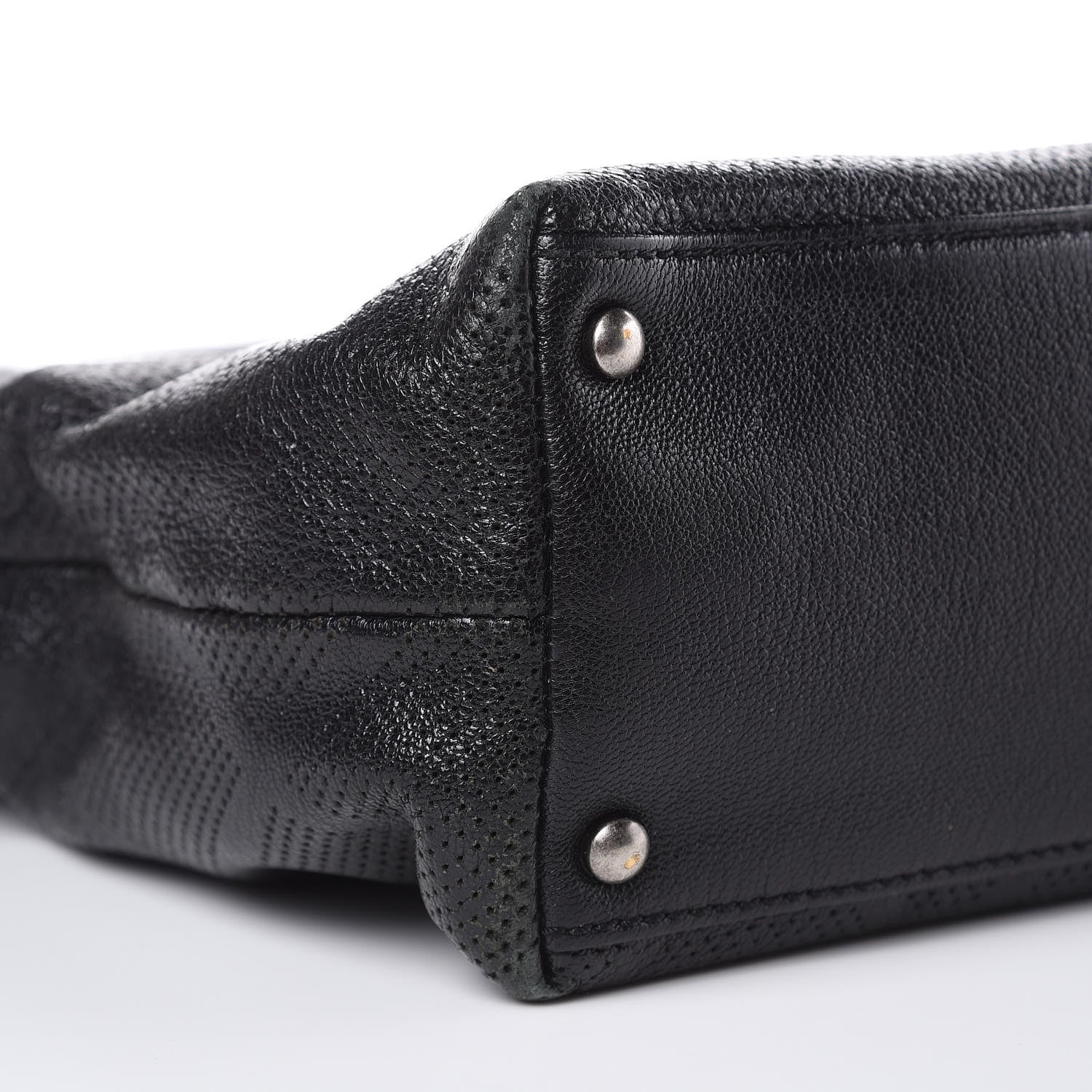 Chanel Goatskin Perforated Large CC Tote Black 14 of 17