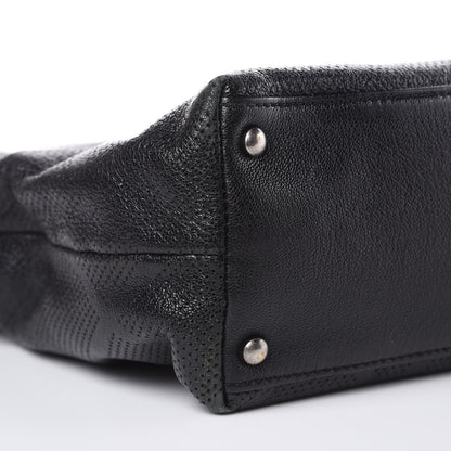 Chanel Goatskin Perforated Large CC Tote Black 14 of 17