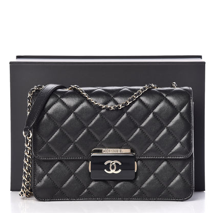 Chanel Sheepskin Quilted Beauty Lock Flap Black 13 of 13
