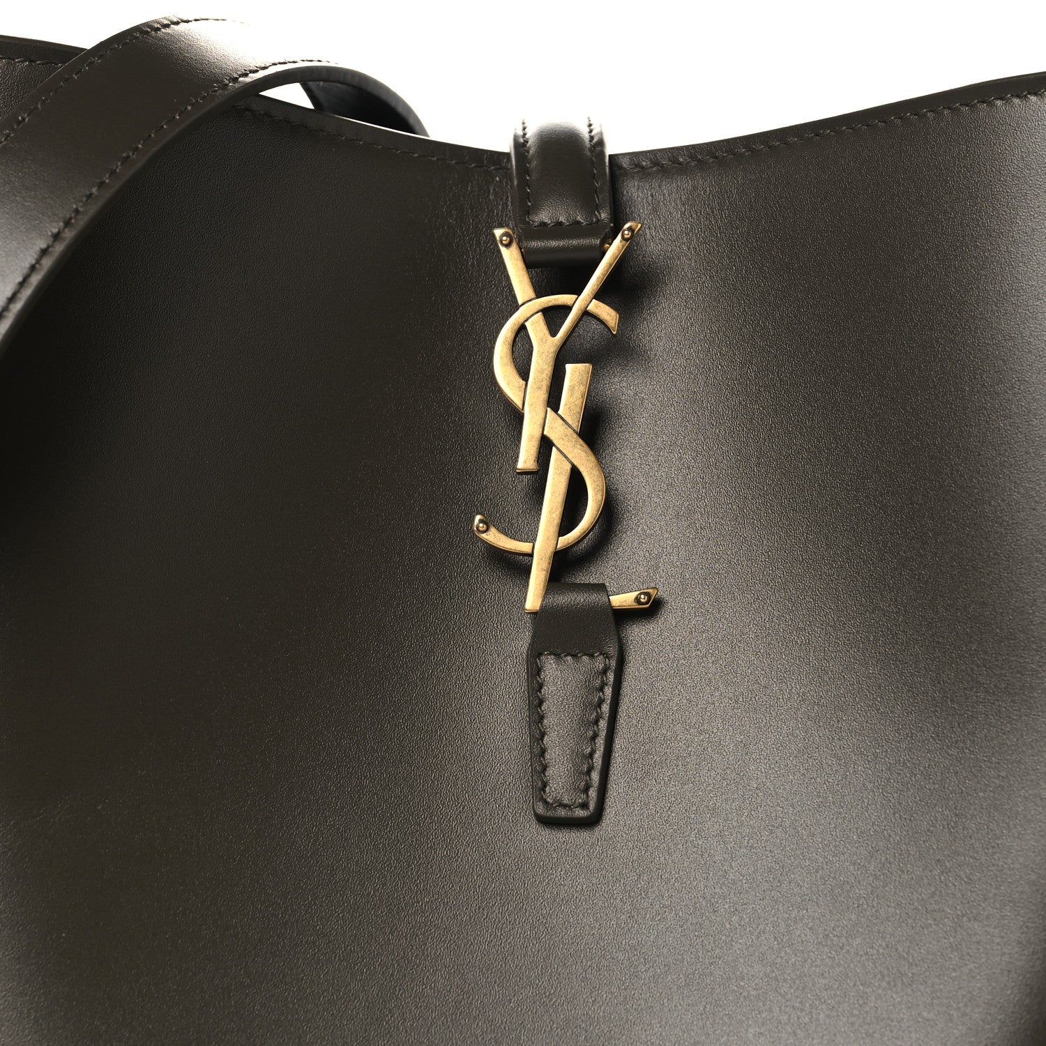 Saint Laurent Shiny Calfskin Le 37 Bucket Bag Deep Musk 8 of 10