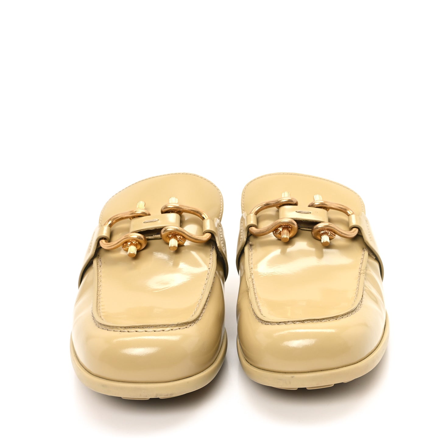 Soft Vinyl Calfskin Monsieur Loafers 39.5 Cane Sugar