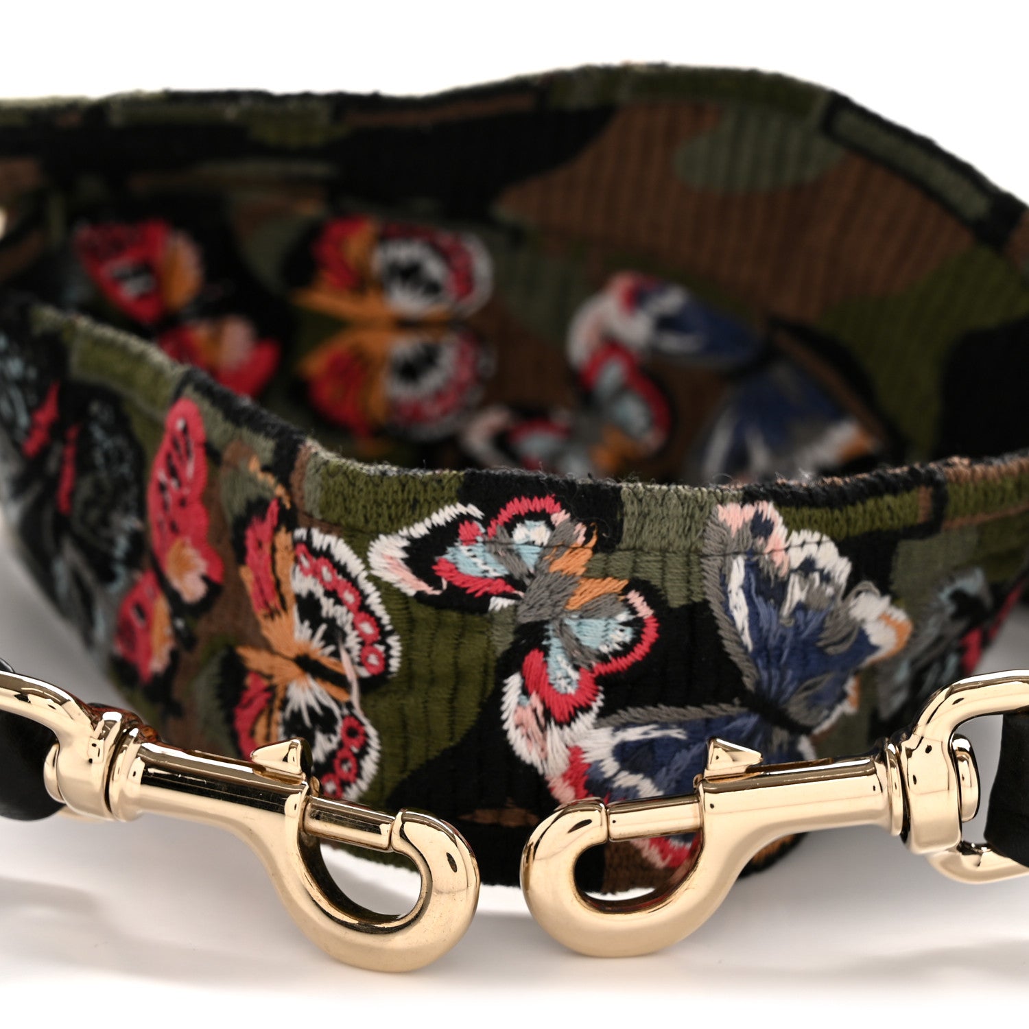 Valentino Garavani Canvas Camubutterfly Rockstud Guitar Strap Multicolor 3 of 6