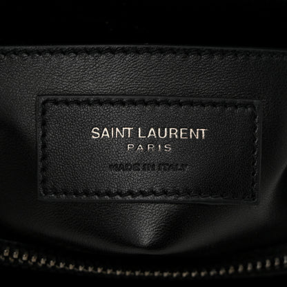 Saint Laurent Sheepskin Matelasse Chevron Monogram Large College Satchel Black 6 of 11