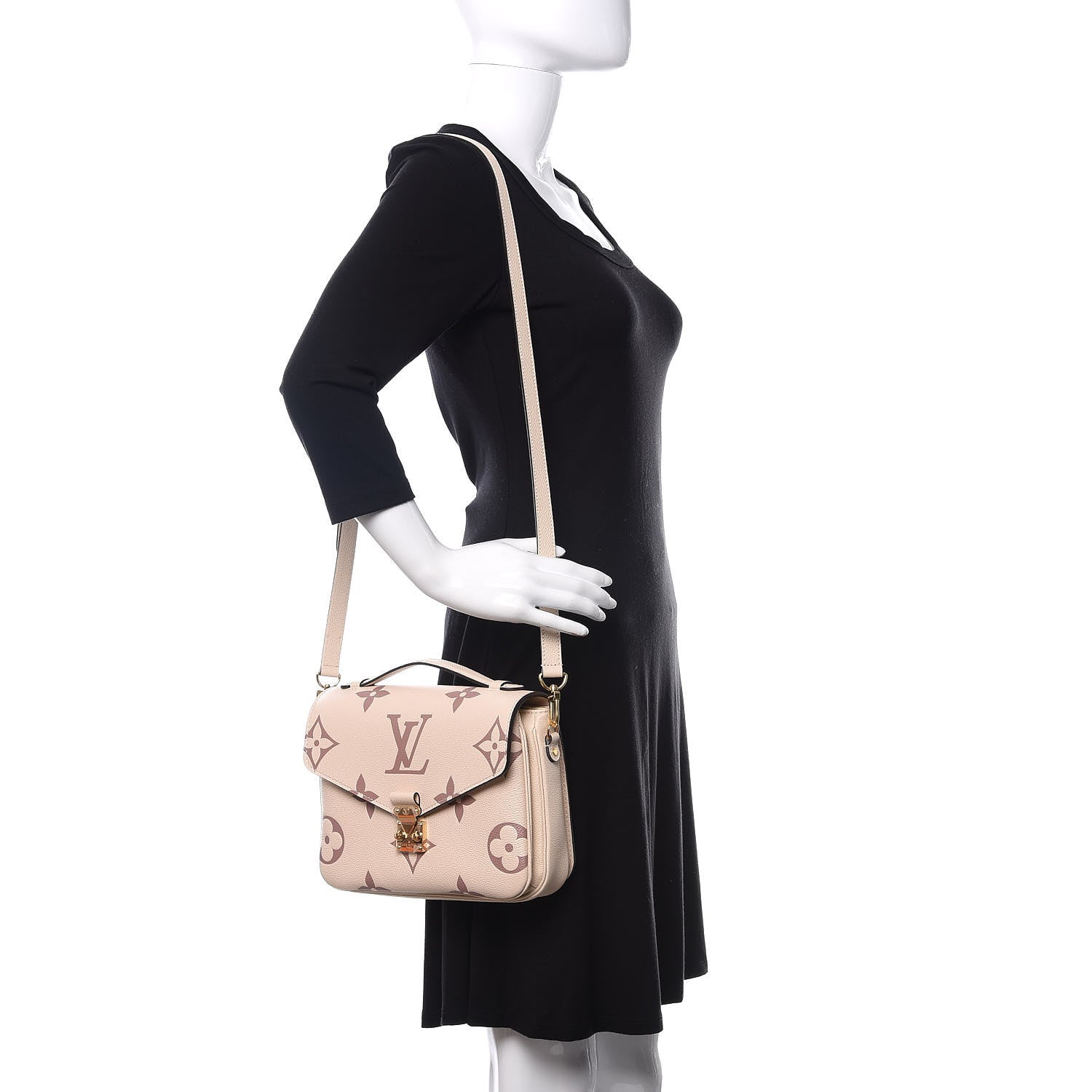 Louis Vuitton Empreinte Monogram Giant Pochette Metis Creme Bois De Rose 2 of 9