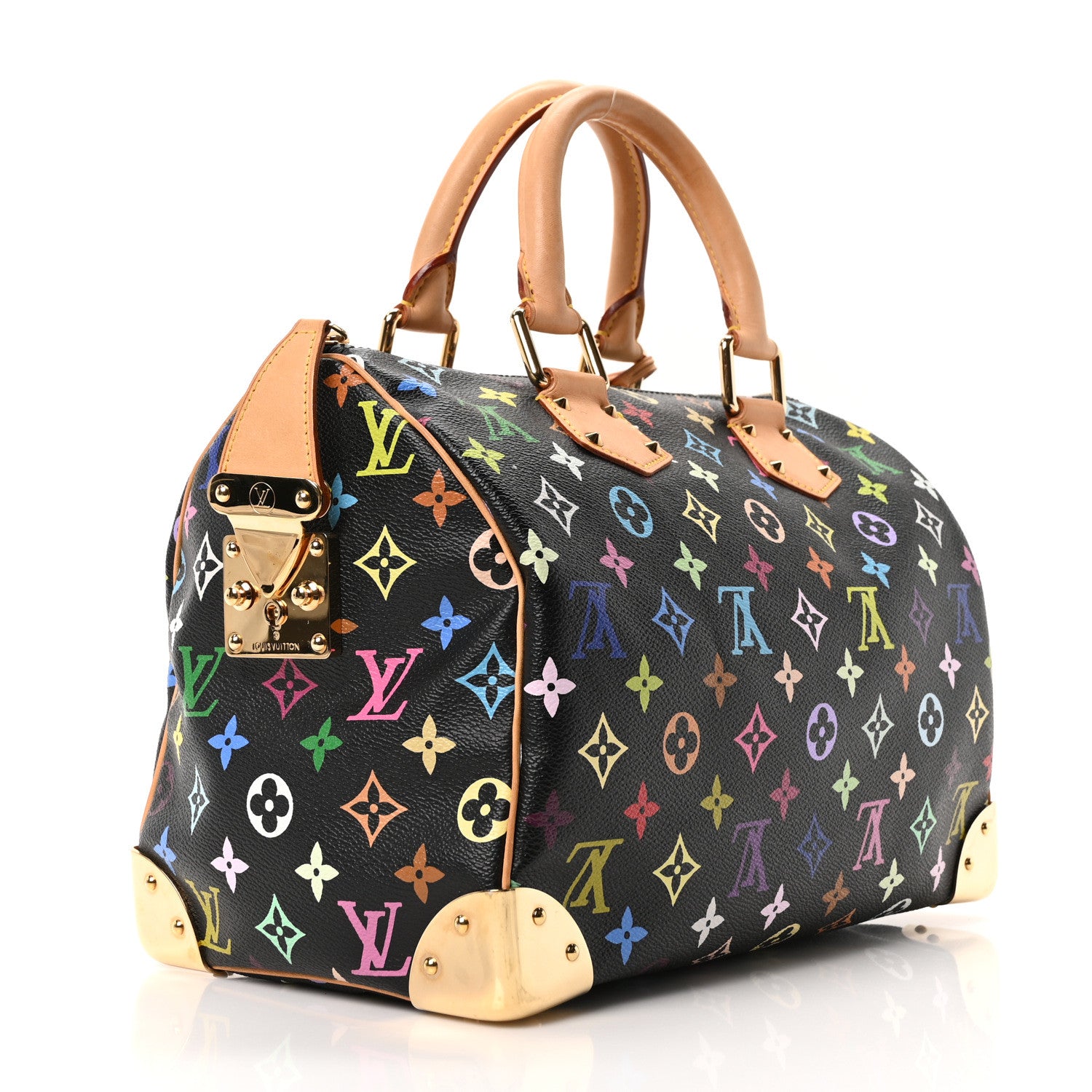 Louis Vuitton Monogram Multicolor Speedy 30 Black 3 of 9