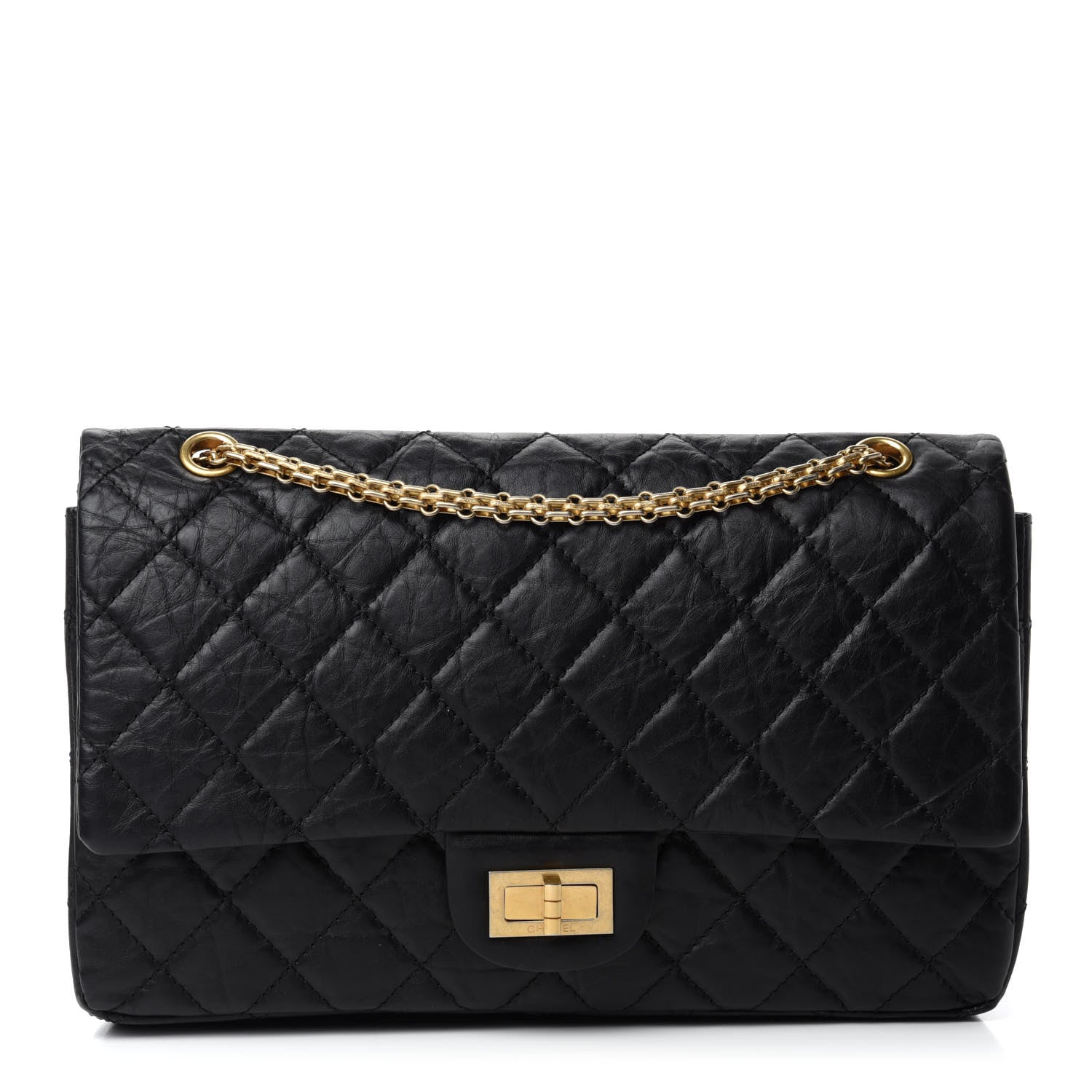 Chanel Aged Calfskin Quilted 2.55 Reissue 227 Flap Black 1 of 12