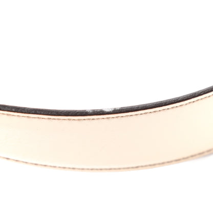 Gucci Calfskin Horsebit Buckle Belt 85 34 White 4 of 5