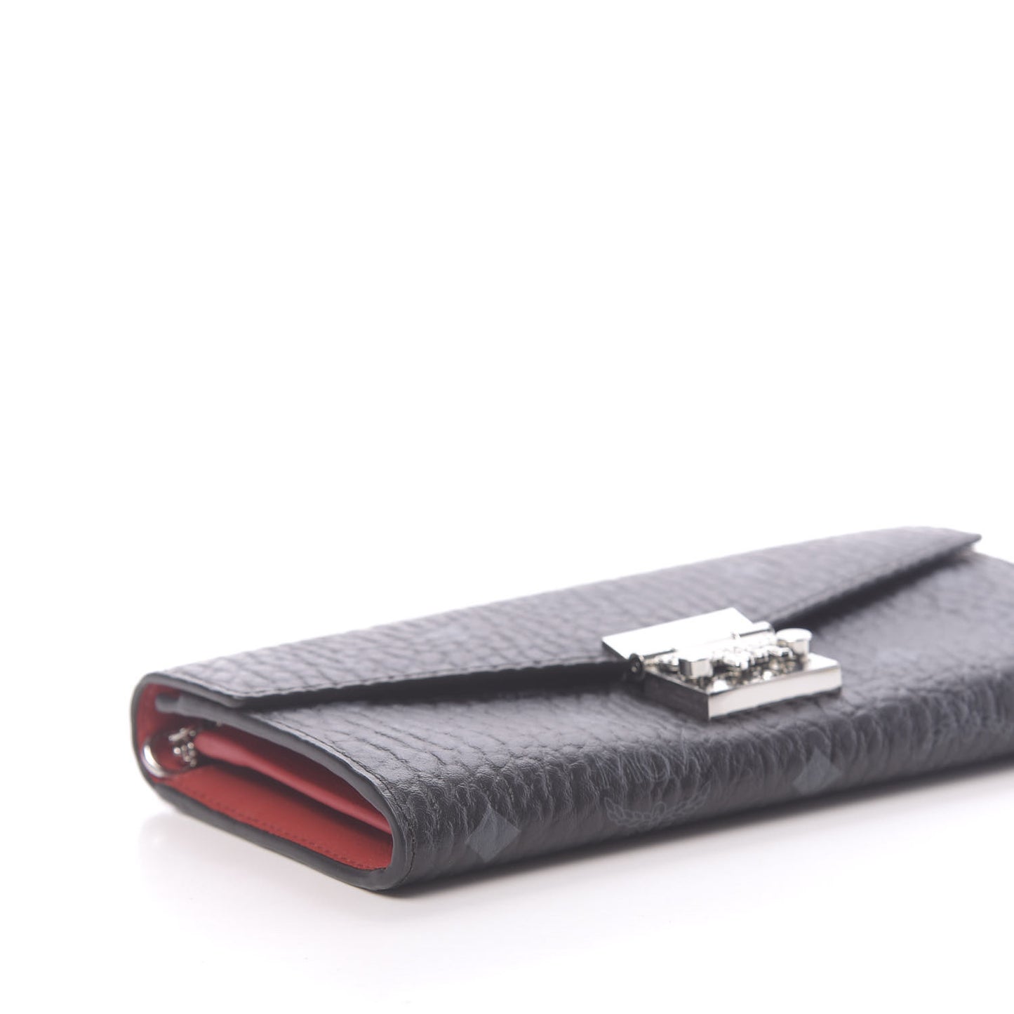 Visetos Large Patricia Wallet On Chain Black Red