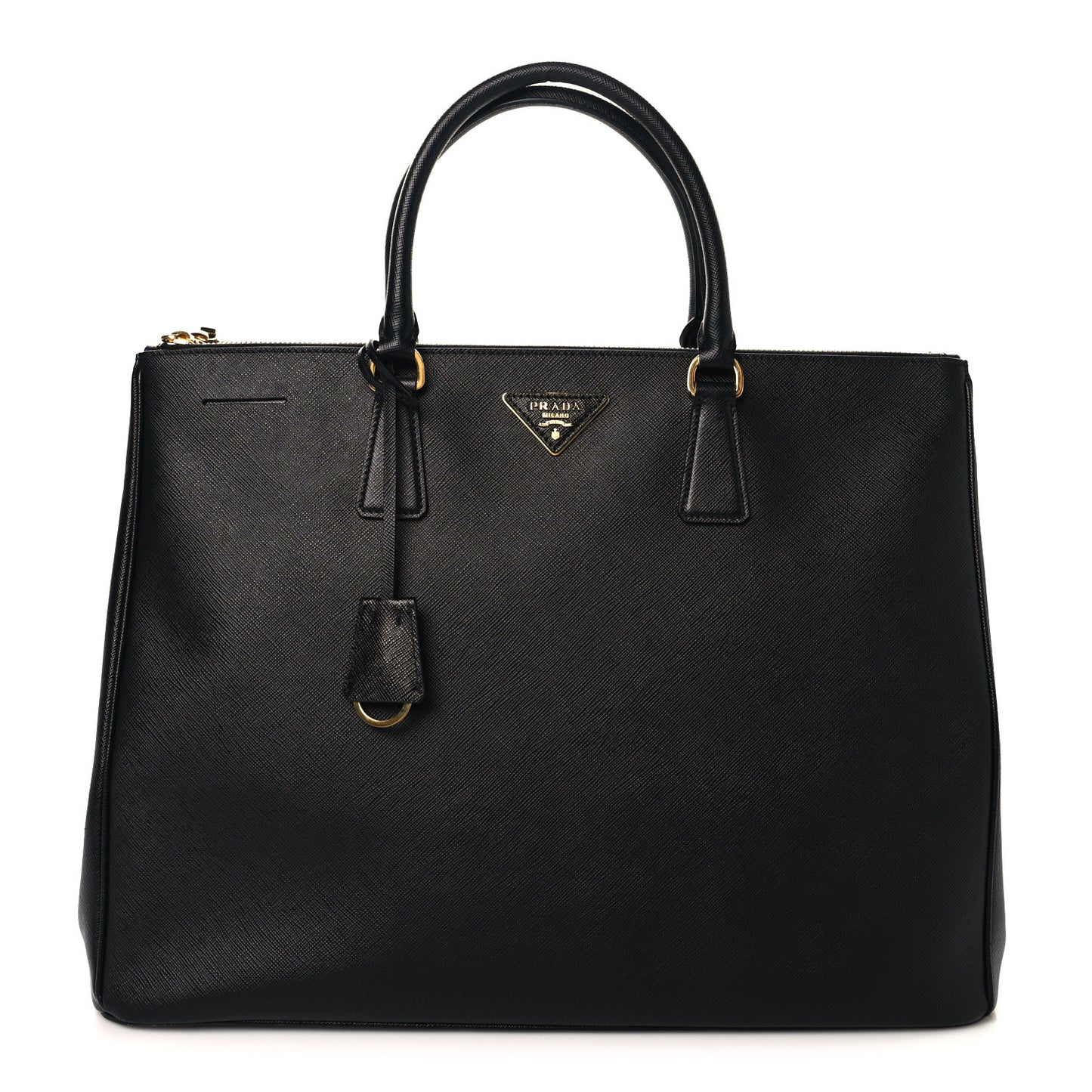 affiano Lux Extra Large Galleria Double Zip Tote Black