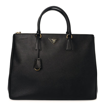 Prada affiano Lux Extra Large Galleria Double Zip Tote Black 1 of 14