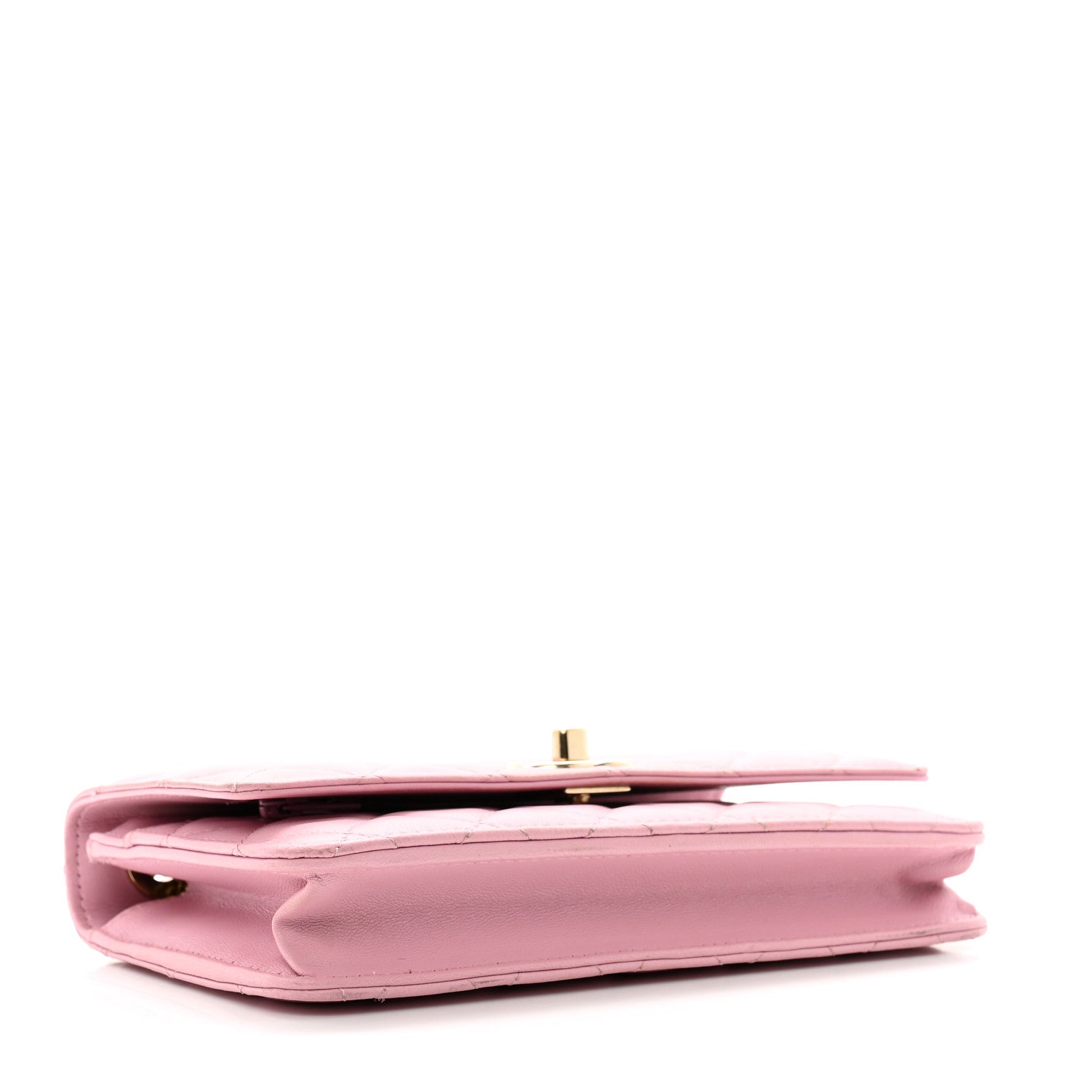 Chanel Lambskin Quilted Trendy CC Wallet On Chain WOC Pink 4 of 13