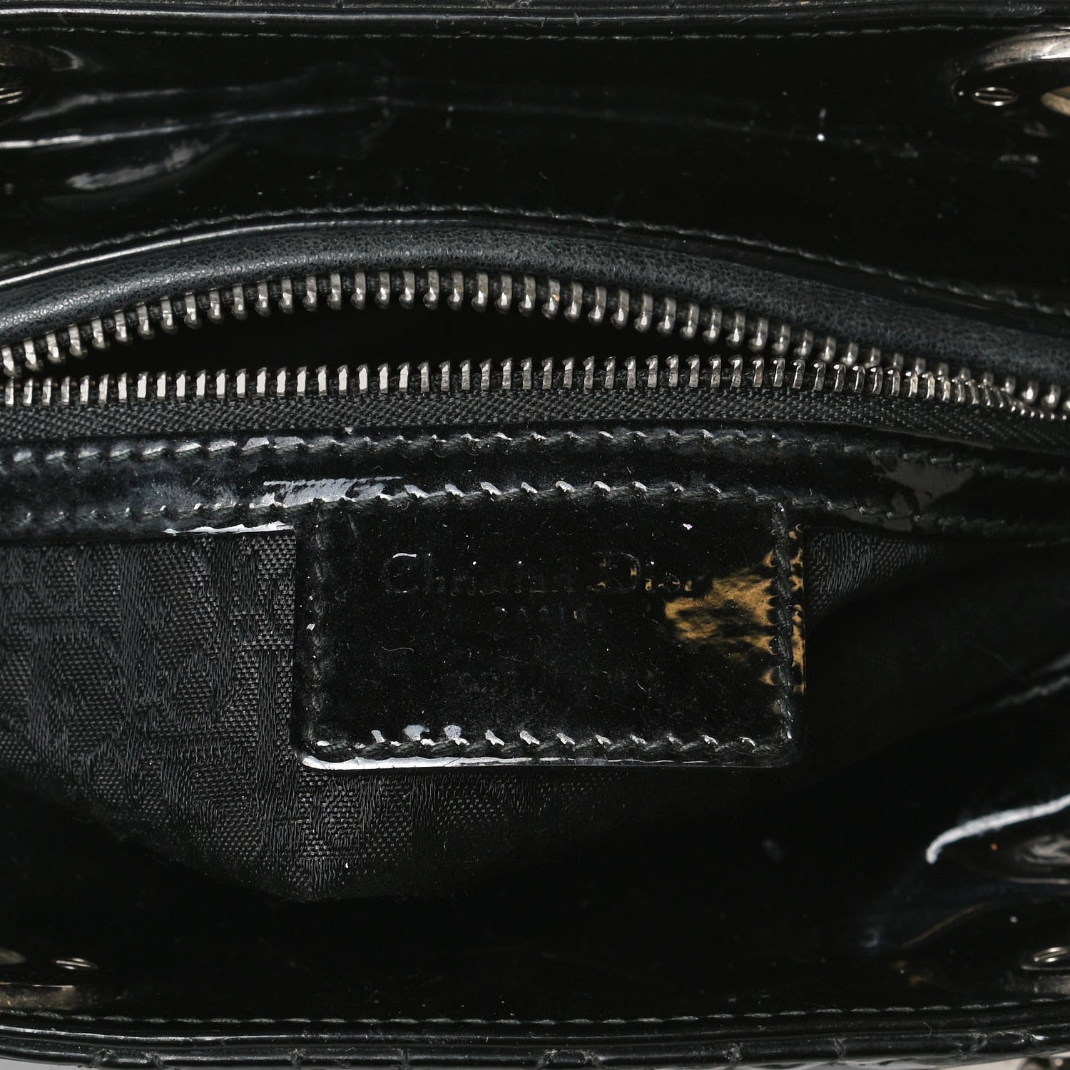 Christian Dior Patent Cannage Medium Lady Dior Black 6 of 16