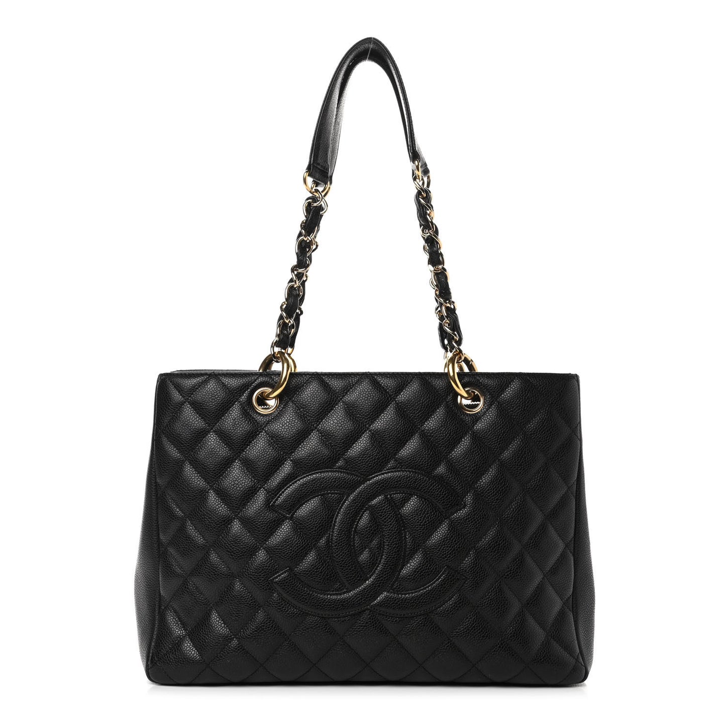 Caviar Quilted Grand Shopping Tote GST Black