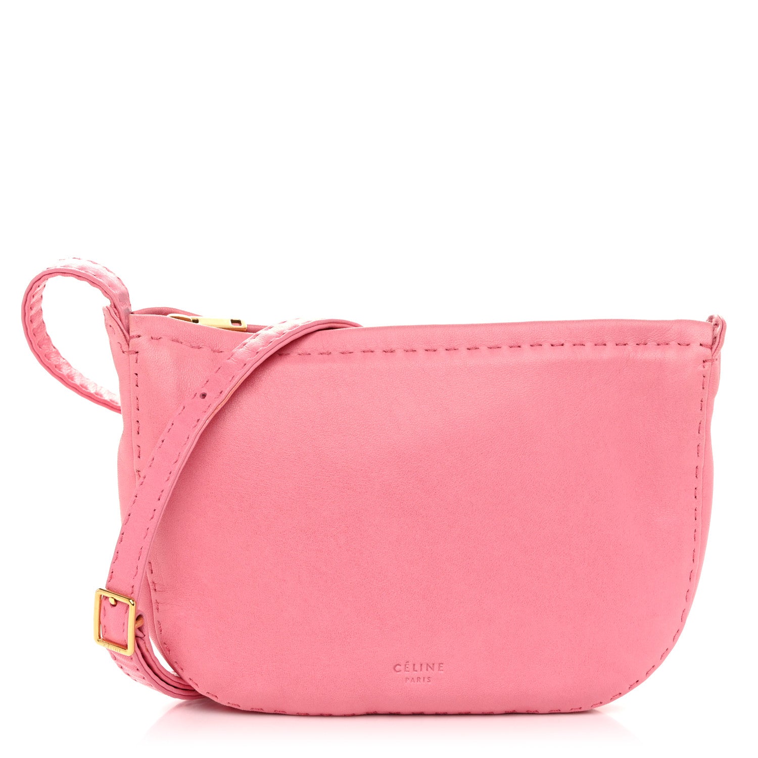 Celine Soft Lambskin Mini Croissant Pouch Crossbody Bag Bubble 1 of 10