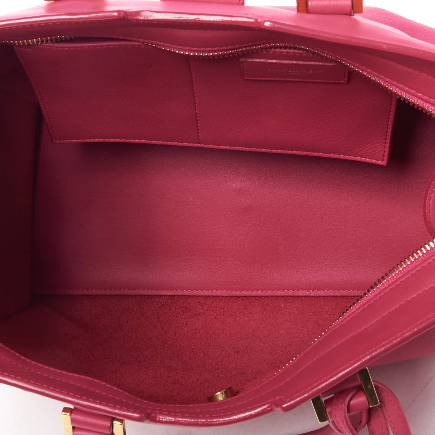 Saint Laurent Calfskin Small Classic Y Cabas Fuchsia 7 of 7