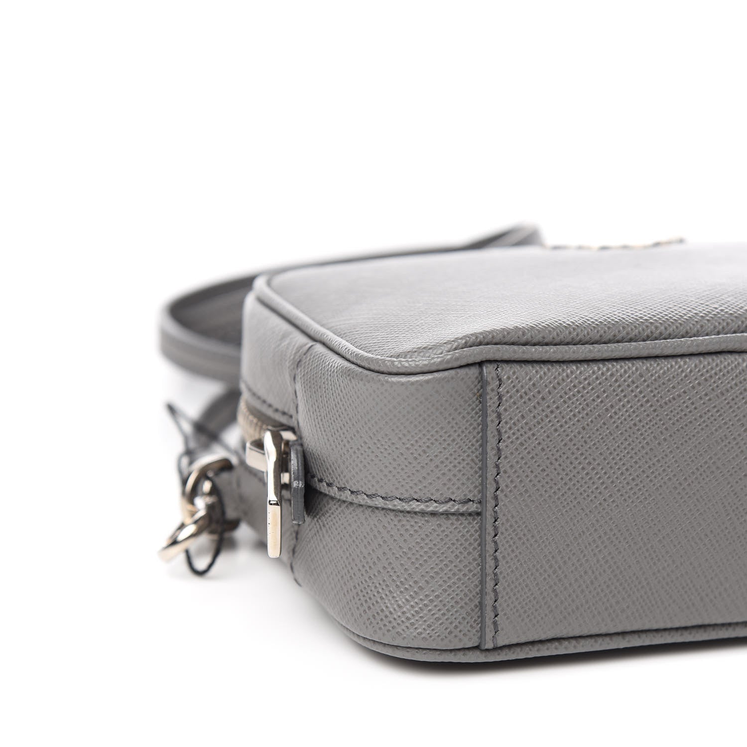 Prada Saffiano Mini Camera Crossbody Bag Marmo 7 of 11