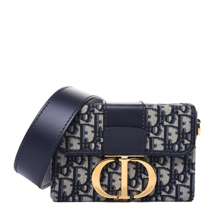 Christian Dior Oblique 30 Montaigne Box Bag Blue 1 of 12