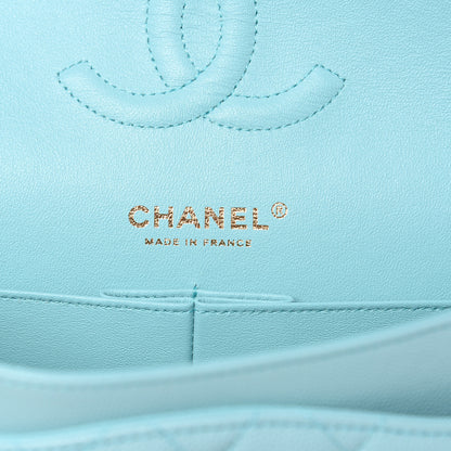 Chanel Caviar Quilted Medium Double Flap Light Blue 6 of 9