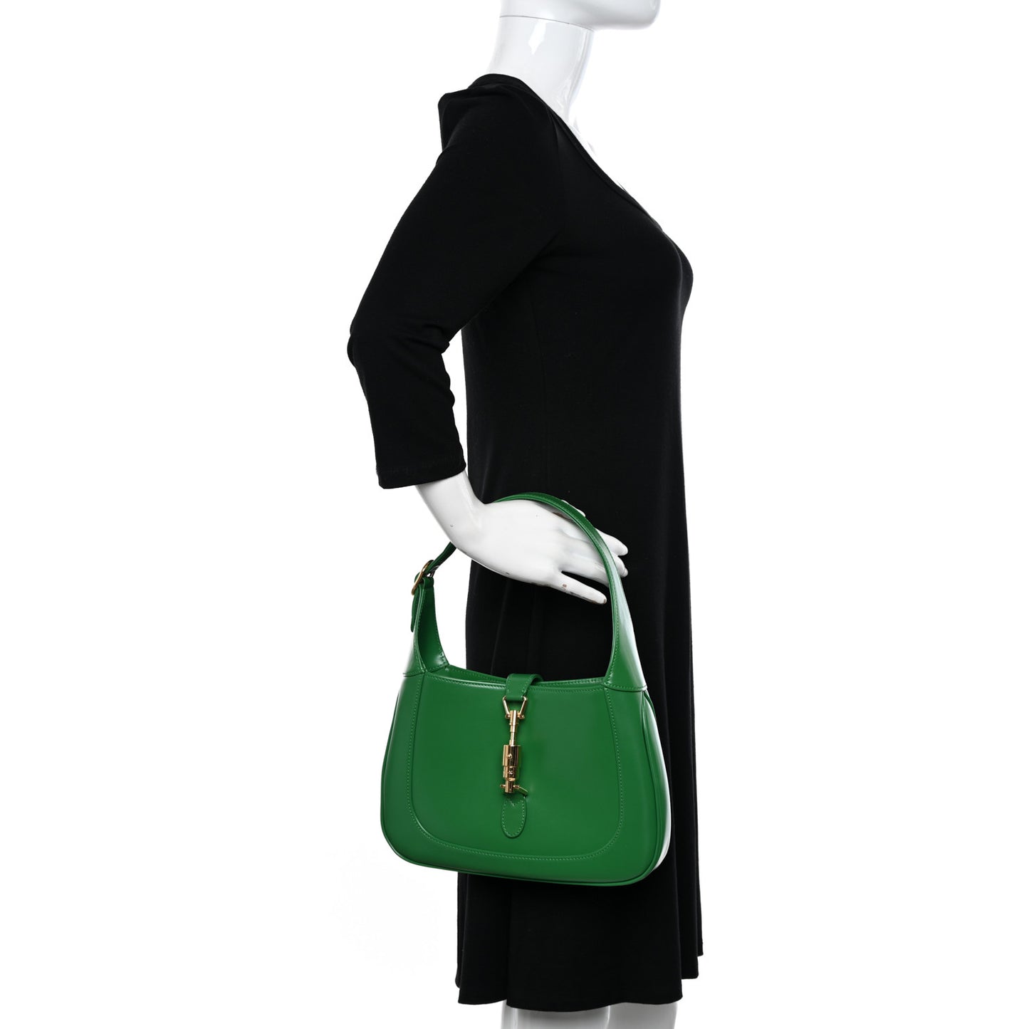 Boarded Dyana Lux Calfskin Small Jackie 1961 Hobo Emerald