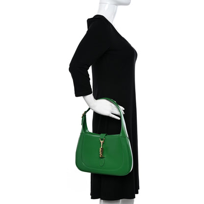Gucci Boarded Dyana Lux Calfskin Small Jackie 1961 Hobo Emerald 2 of 10
