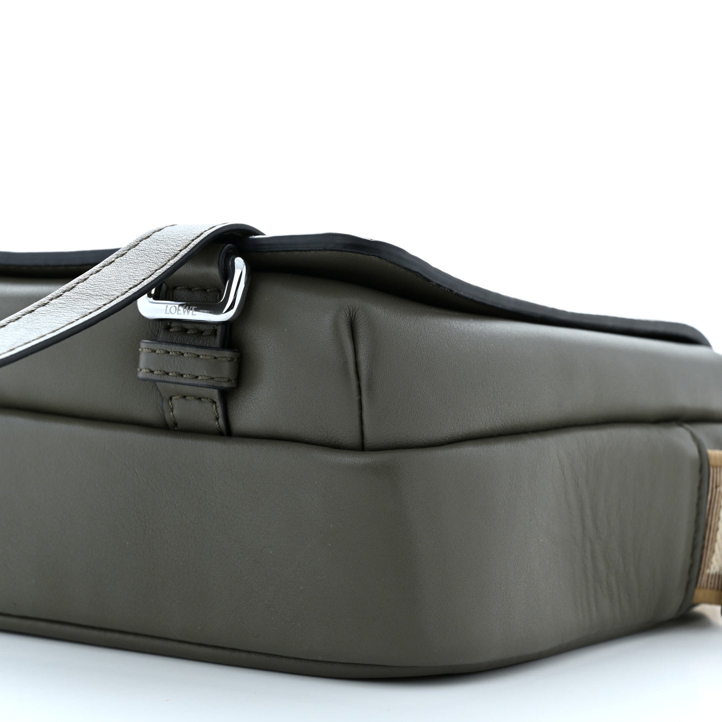 Smooth Calfskin XS Military Messenger Bag Khaki Green