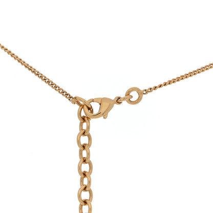 Saint Laurent Brass Long Stirrer Pendant Necklace Gold 5 of 7