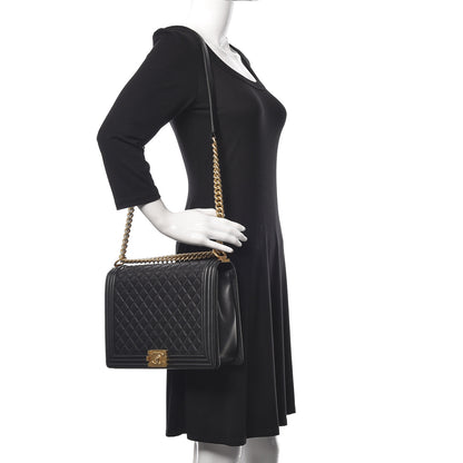 Chanel Lambskin Quilted Large Boy Flap Black 2 of 10