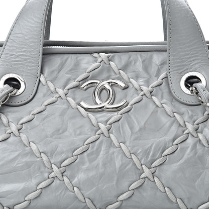 Chanel Calfskin Ultra Stitch Bowler Grey 8 of 10