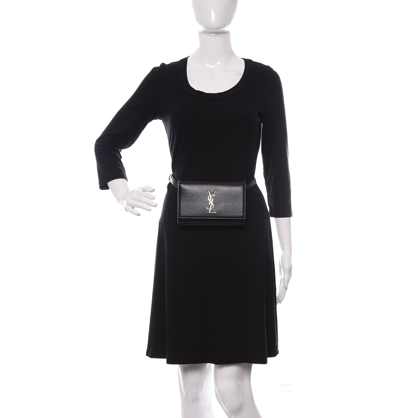 Smooth Calfskin Monogram Kate Belt Bag Black