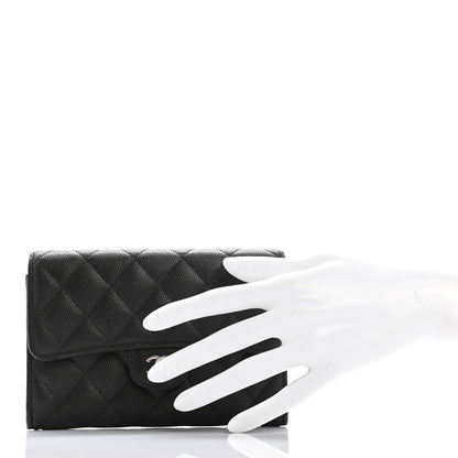 Chanel Caviar Quilted Medium Flap Wallet Black 2 of 9