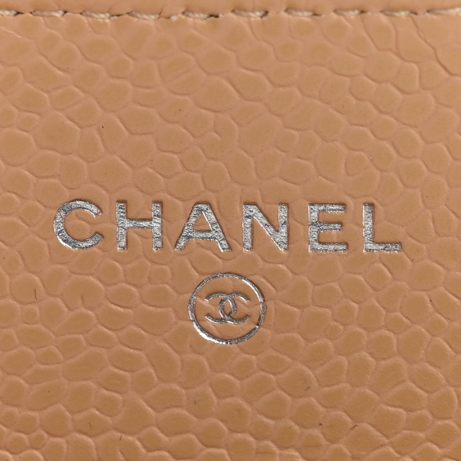 Chanel Caviar Quilted Flap Card Holder Wallet Beige 6 of 9