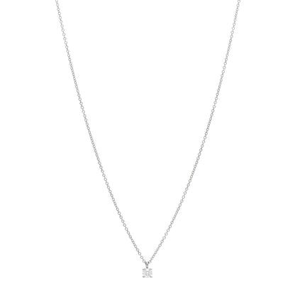 Tiffany Platinum Diamond .17ct Solitaire Pendant Necklace 1 of 4