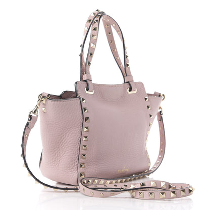 Valentino Garavani Pebbled Calfskin Mini Rockstud Tote Cipria 4 of 11