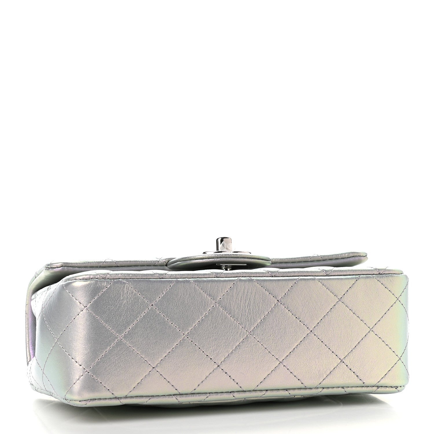 Chanel Iridescent Calfskin Quilted Mini Rectangular Flap Light Purple 4 of 9