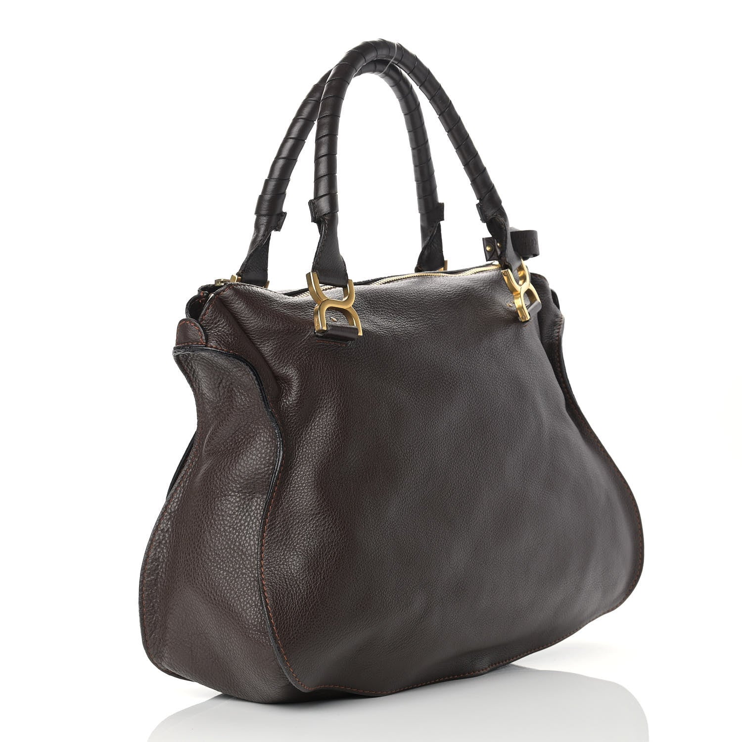 Chloe Calfskin Large Marcie Satchel Truffle 3 of 15