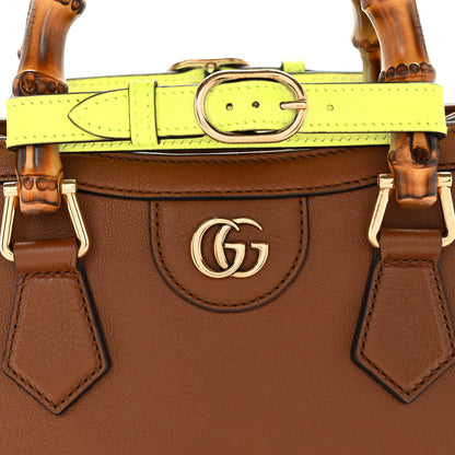 Gucci Wonka Grain Calfskin Mini Diana Tote Bag Cuir Yellow Fluo 8 of 11