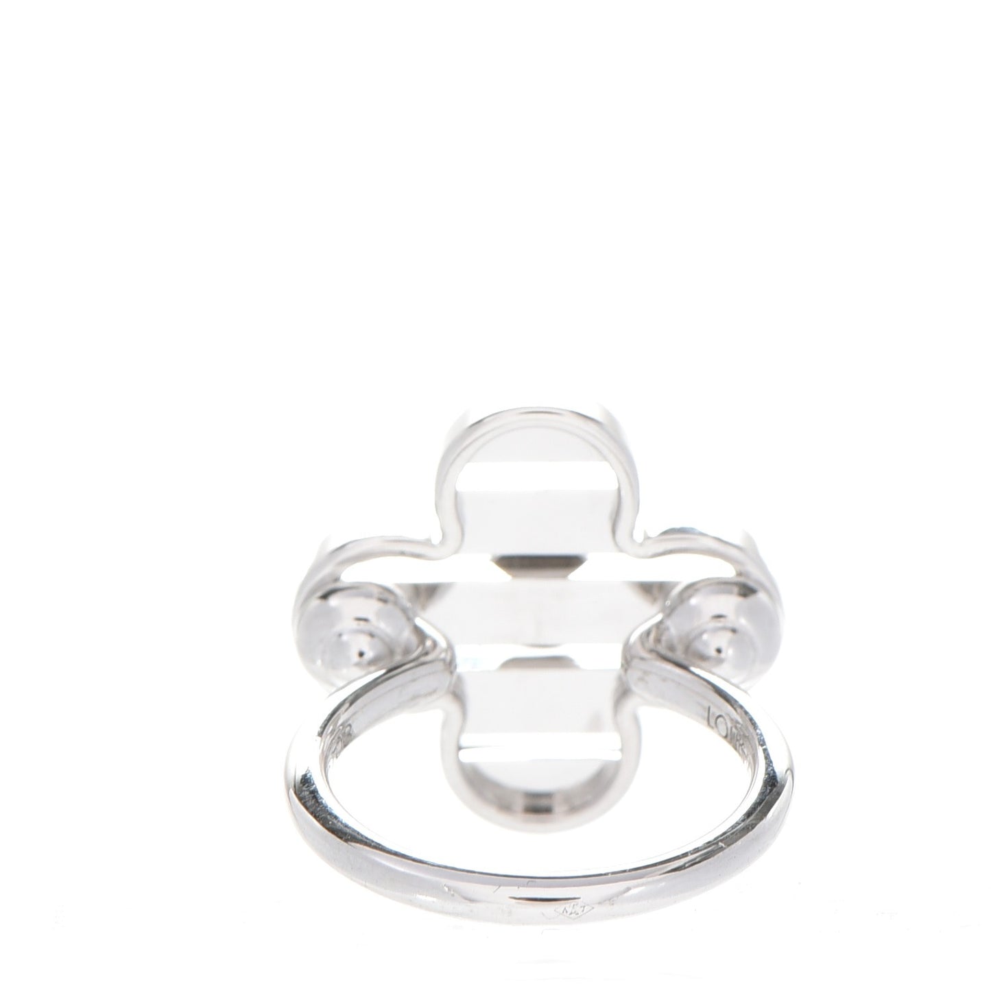 18K White Gold Petite Fleur Ring 5