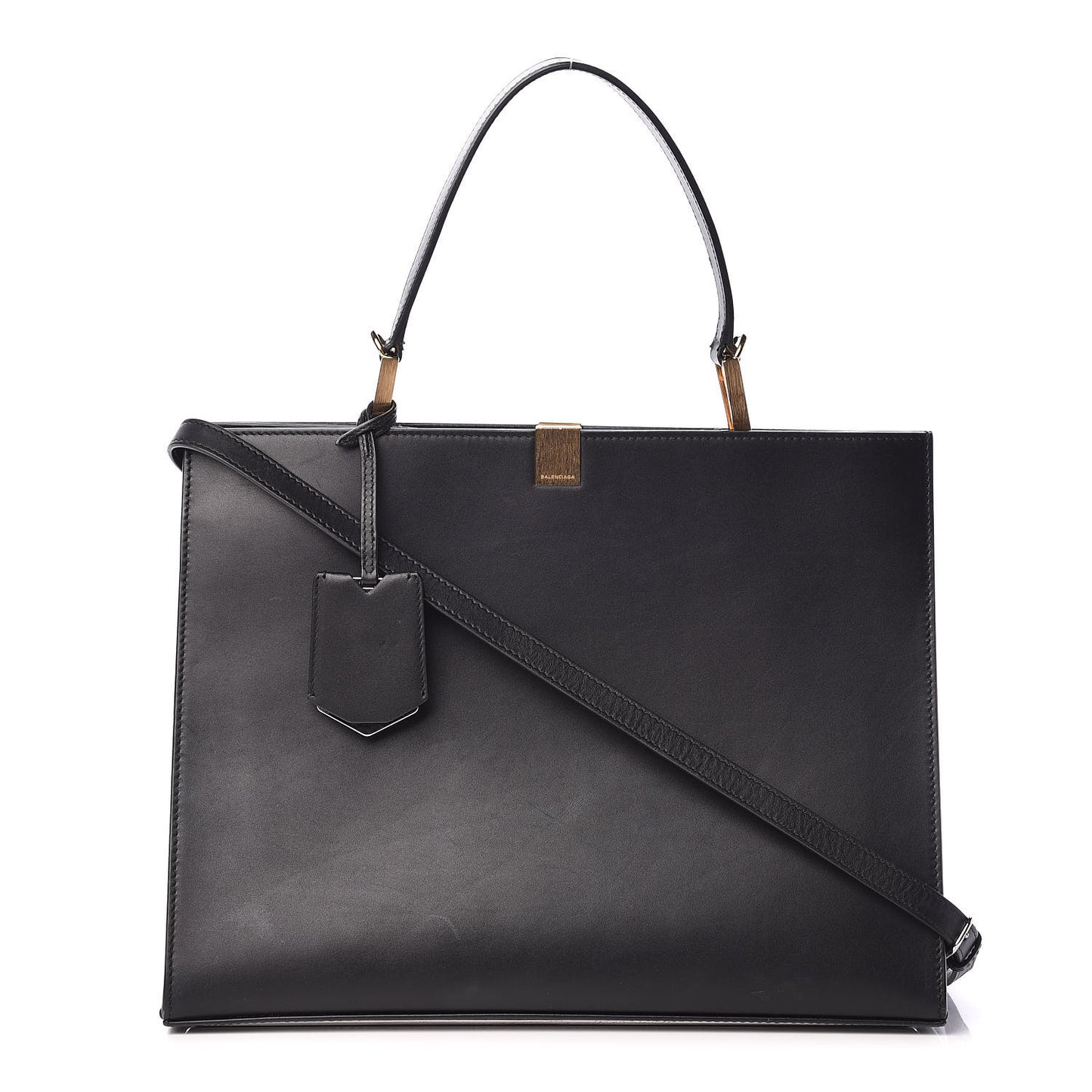 Calfskin Le Dix Soft Cabas M Shoulder Bag Black