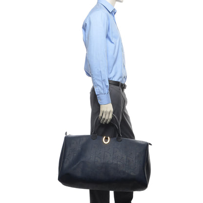 Christian Dior Coated Canvas Duffle Navy Blue 2 of 9