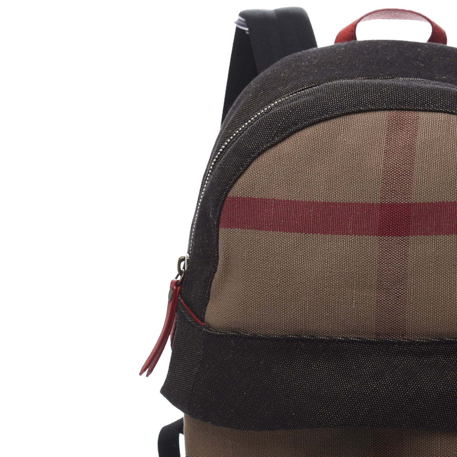 Burberry Jute Calfskin Mega Check Children's Backpack Red 9 of 12