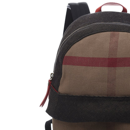 Burberry Jute Calfskin Mega Check Children's Backpack Red 9 of 12